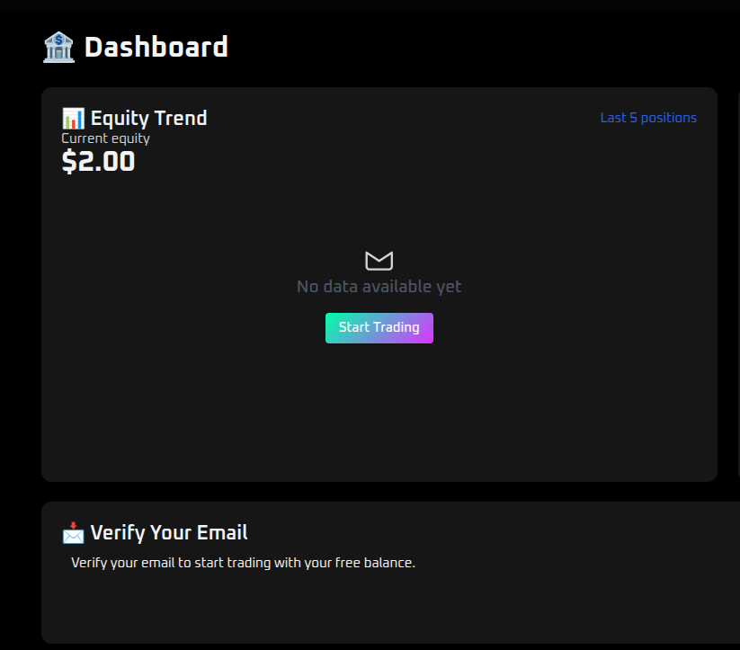 Funding interface showing deposit options