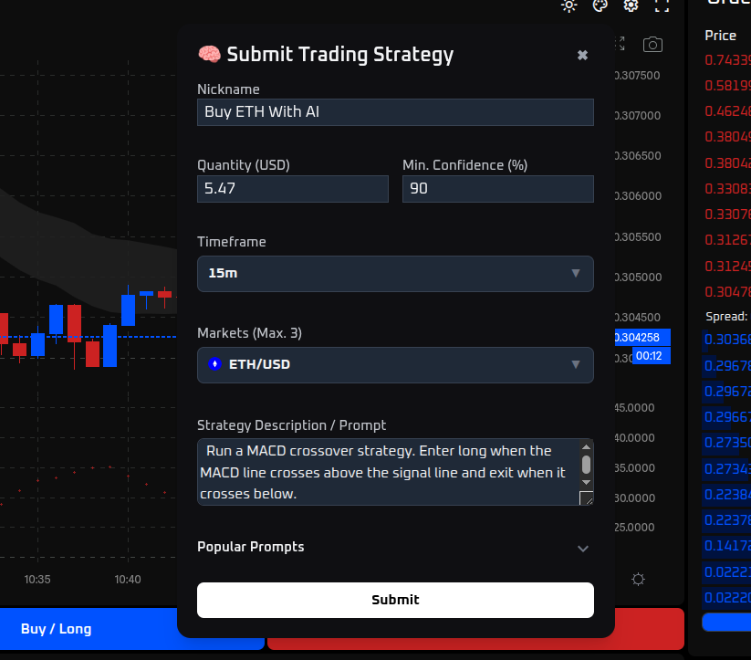 Market exploration interface with stock listings